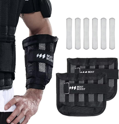 Ankle Wrist Weights 4lb/10lb/15lb/20lb/25lb/30lb Adjustable Leg Arm Weights for Men Walking Pilates Exercise Workout Gym Aerobics