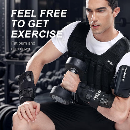 Ankle Wrist Weights 4lb/10lb/15lb/20lb/25lb/30lb Adjustable Leg Arm Weights for Men Walking Pilates Exercise Workout Gym Aerobics
