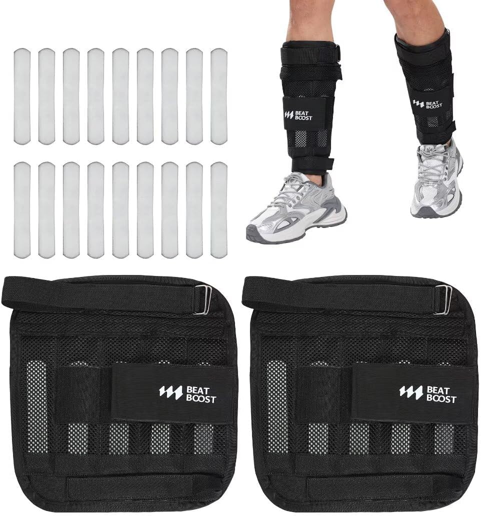 Ankle Wrist Weights 4lb/10lb/15lb/20lb/25lb/30lb Adjustable Leg Arm Weights for Men Walking Pilates Exercise Workout Gym Aerobics