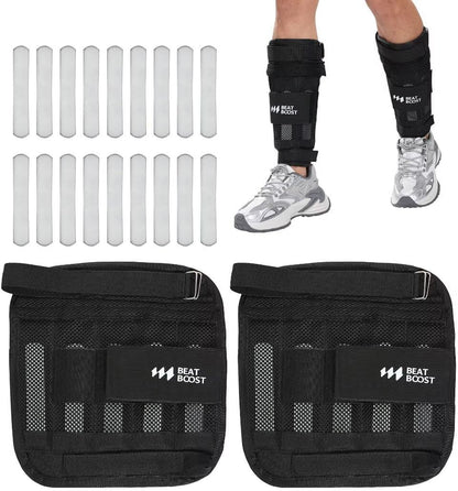 Ankle Wrist Weights 4lb/10lb/15lb/20lb/25lb/30lb Adjustable Leg Arm Weights for Men Walking Pilates Exercise Workout Gym Aerobics