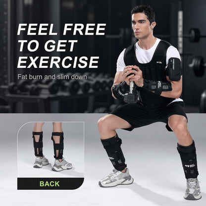 Ankle Wrist Weights 4lb/10lb/15lb/20lb/25lb/30lb Adjustable Leg Arm Weights for Men Walking Pilates Exercise Workout Gym Aerobics