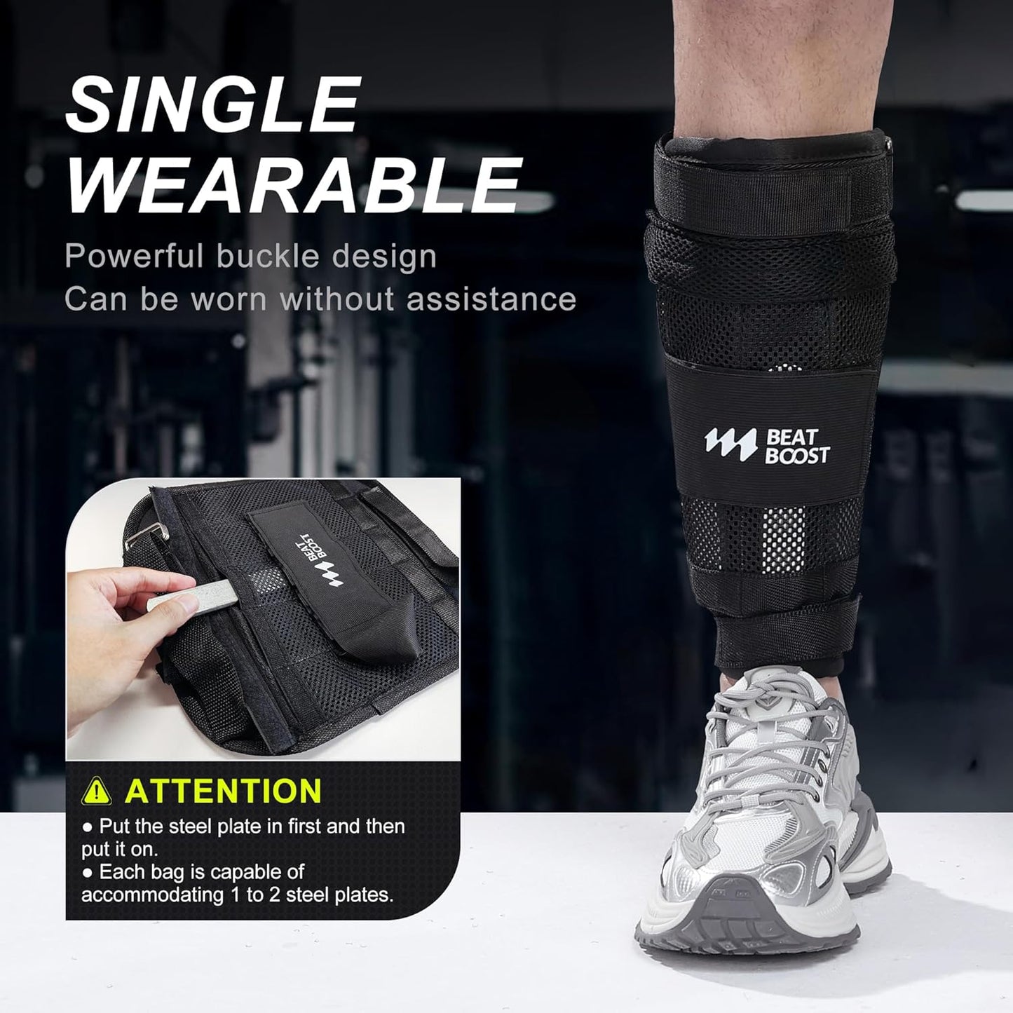 Ankle Wrist Weights 4lb/10lb/15lb/20lb/25lb/30lb Adjustable Leg Arm Weights for Men Walking Pilates Exercise Workout Gym Aerobics