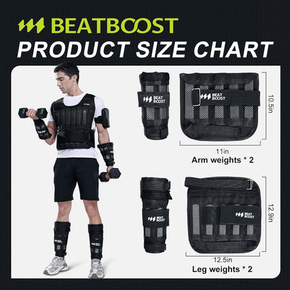 Ankle Wrist Weights 4lb/10lb/15lb/20lb/25lb/30lb Adjustable Leg Arm Weights for Men Walking Pilates Exercise Workout Gym Aerobics
