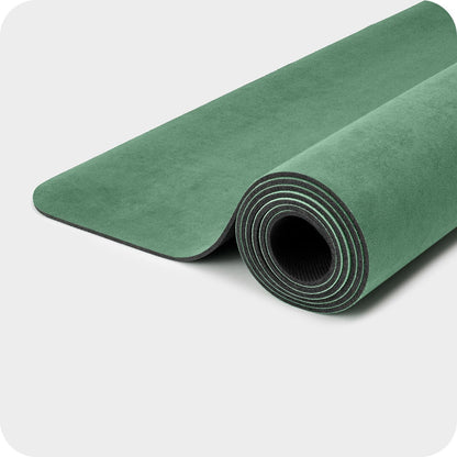 Yoga Mat, 4mm Cushioned Exercise Mat for Yoga, Pilates, Home Workouts - Anti Slip Polyurethane Suede Yoga Mat with Carrying Strap