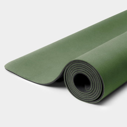 Yoga Mat, 4mm Cushioned Exercise Mat for Yoga, Pilates, Home Workouts - Anti Slip Polyurethane Suede Yoga Mat with Carrying Strap