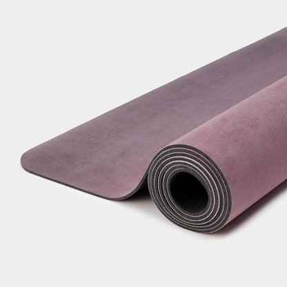 Yoga Mat, 4mm Cushioned Exercise Mat for Yoga, Pilates, Home Workouts - Anti Slip Polyurethane Suede Yoga Mat with Carrying Strap