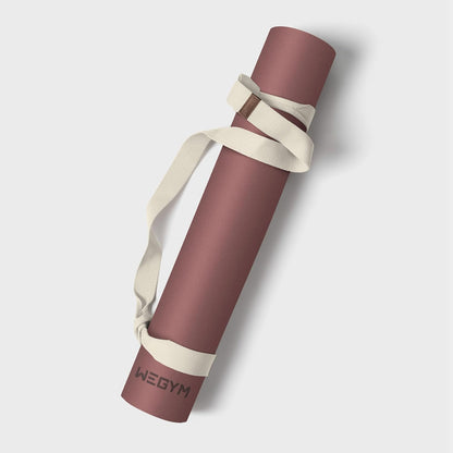 Yoga Mat, 4mm Cushioned Exercise Mat for Yoga, Pilates, Home Workouts - Anti Slip Polyurethane Suede Yoga Mat with Carrying Strap