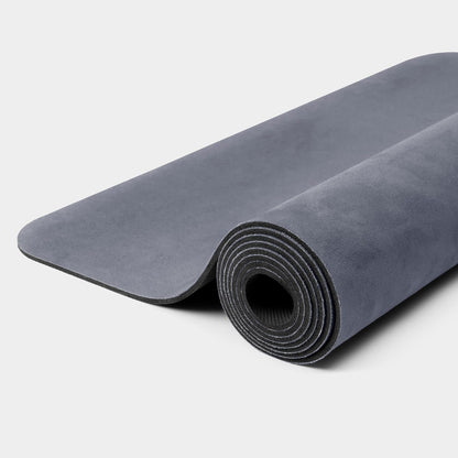 Yoga Mat, 4mm Cushioned Exercise Mat for Yoga, Pilates, Home Workouts - Anti Slip Polyurethane Suede Yoga Mat with Carrying Strap