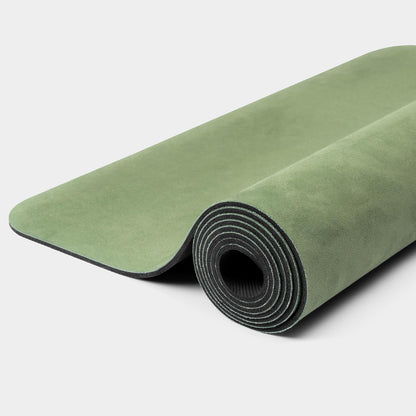 Yoga Mat, 4mm Cushioned Exercise Mat for Yoga, Pilates, Home Workouts - Anti Slip Polyurethane Suede Yoga Mat with Carrying Strap