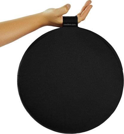 Sedona Zafu Meditation Cushion Filled w/Buckwheat Hulls - Yoga Pillow for Meditation Practices - Machine Washable 100% Cotton Cover & Durable Carry Handle, Round