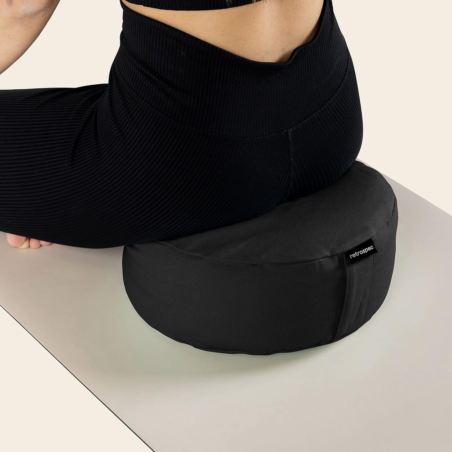 Sedona Zafu Meditation Cushion Filled w/Buckwheat Hulls - Yoga Pillow for Meditation Practices - Machine Washable 100% Cotton Cover & Durable Carry Handle, Round