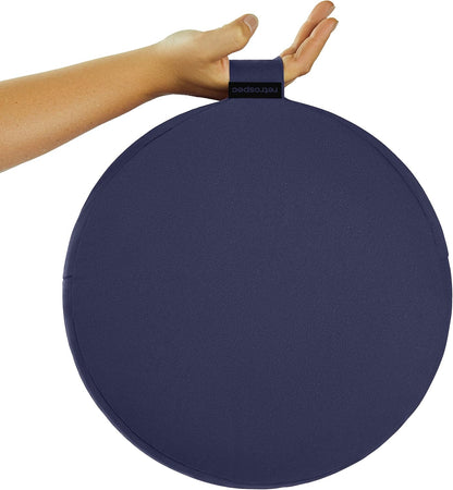 Sedona Zafu Meditation Cushion Filled w/Buckwheat Hulls - Yoga Pillow for Meditation Practices - Machine Washable 100% Cotton Cover & Durable Carry Handle, Round