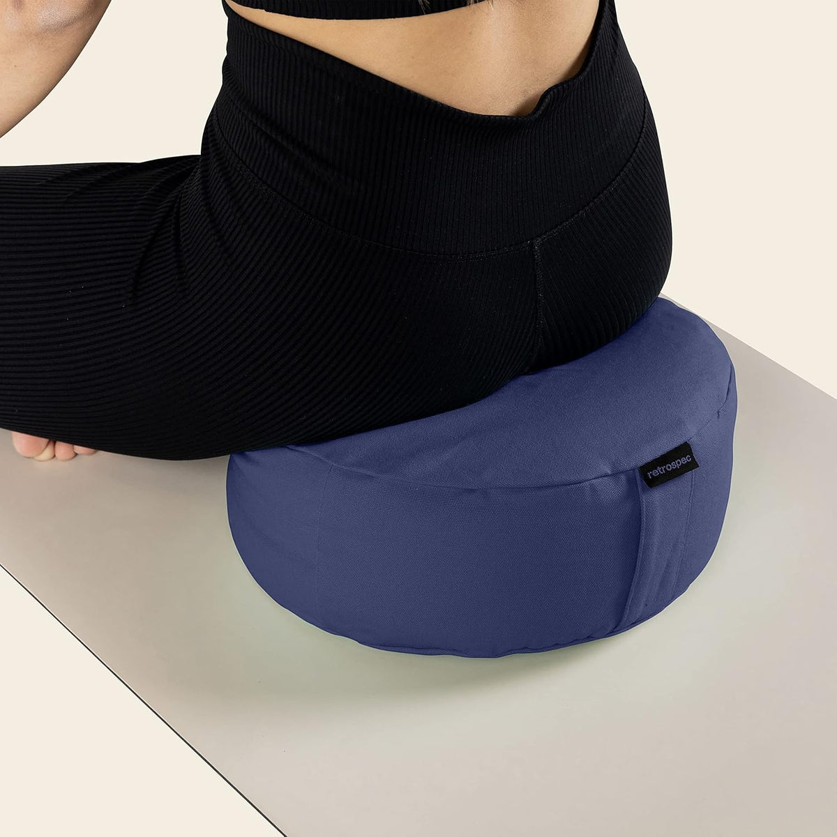 Sedona Zafu Meditation Cushion Filled w/Buckwheat Hulls - Yoga Pillow for Meditation Practices - Machine Washable 100% Cotton Cover & Durable Carry Handle, Round