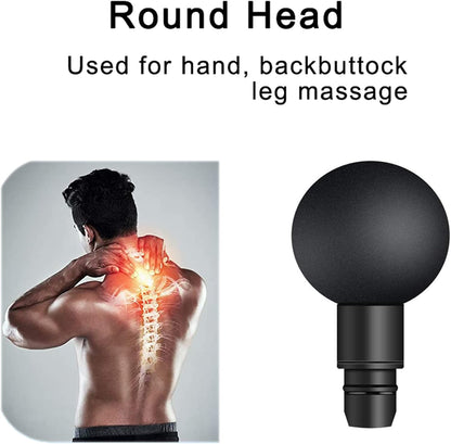 Massage Gun Heads for Hypervolt Go, Replaceable Massager Gun Attachment Different Muscle Massager Heads Deep Tissue Percussion Plug and Play Salon Tools Home Pain Relief New Upgrade Massage Head