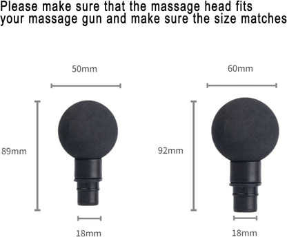Massage Gun Heads for Hypervolt Go, Replaceable Massager Gun Attachment Different Muscle Massager Heads Deep Tissue Percussion Plug and Play Salon Tools Home Pain Relief New Upgrade Massage Head