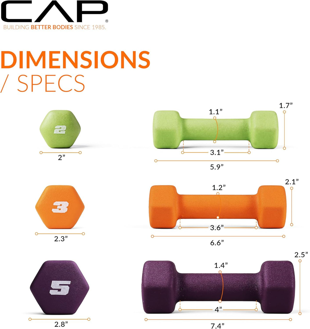 Barbell Neoprene Dumbbell Weights Pairs & Sets | Color Series