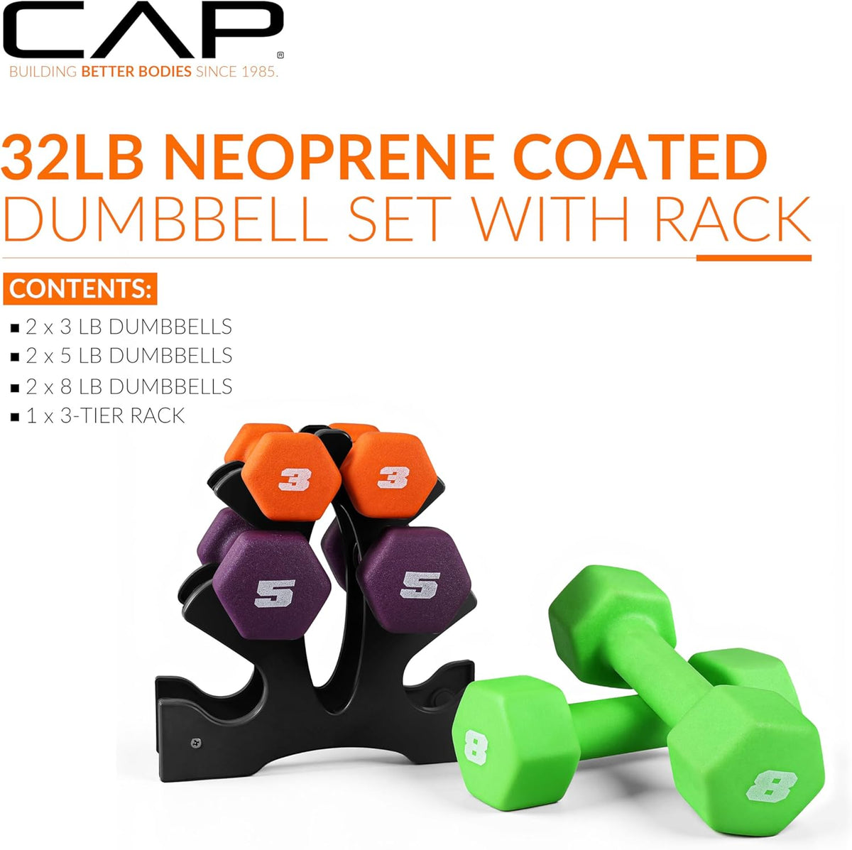 Barbell Neoprene Dumbbell Weights Pairs & Sets | Color Series