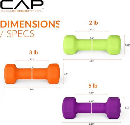 Barbell Neoprene Dumbbell Weights Pairs & Sets | Color Series
