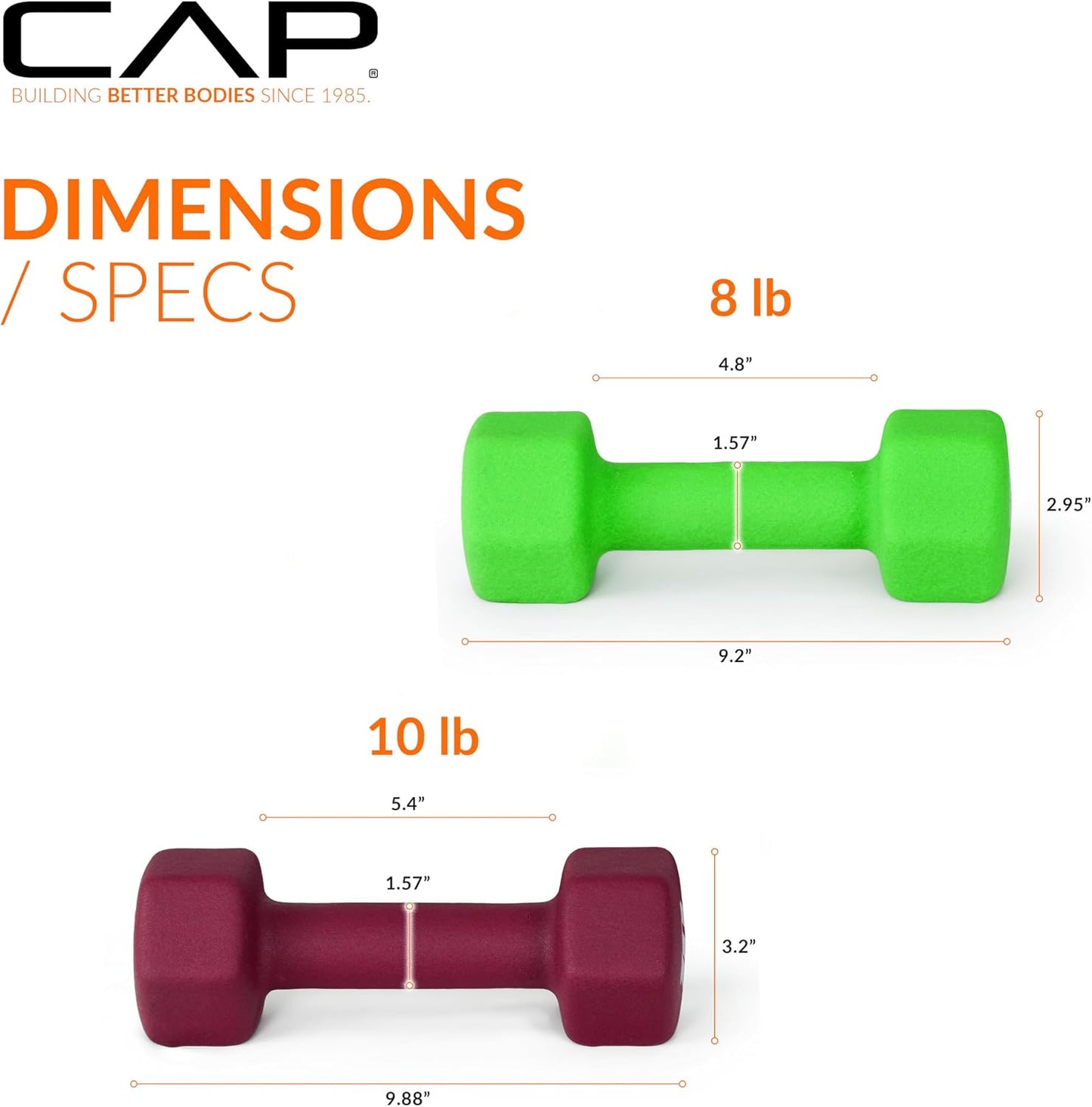 Barbell Neoprene Dumbbell Weights Pairs & Sets | Color Series