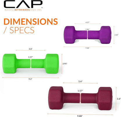 Barbell Neoprene Dumbbell Weights Pairs & Sets | Color Series