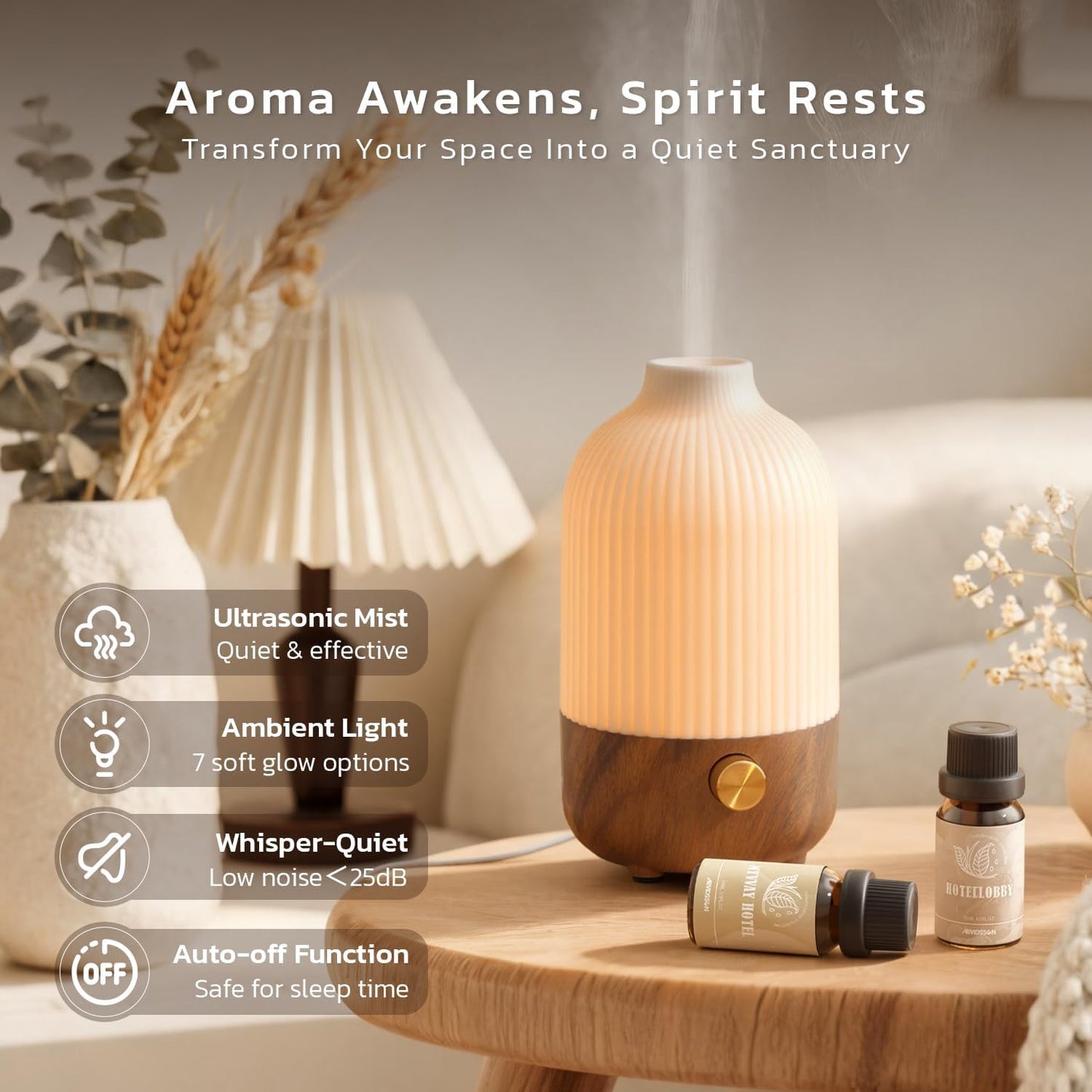 Essential Oil Diffuser for Home, 100ml Aromatherapy Diffuser