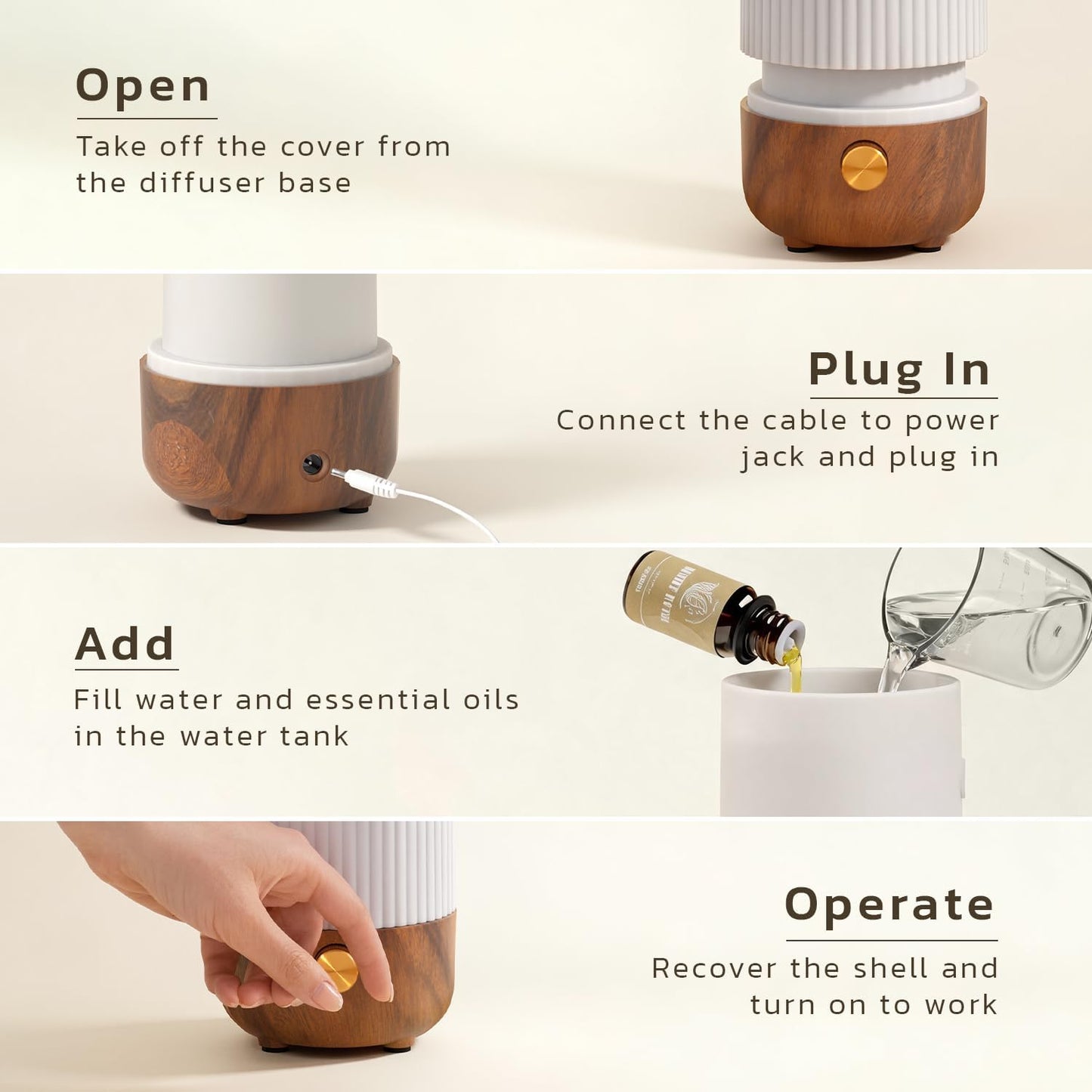 Essential Oil Diffuser for Home, 100ml Aromatherapy Diffuser