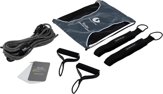 Bodhi Suspension System, Pilates Gym Equipment, Suspension Straps Exercise Equipment for Home Gym or Studio, Gray