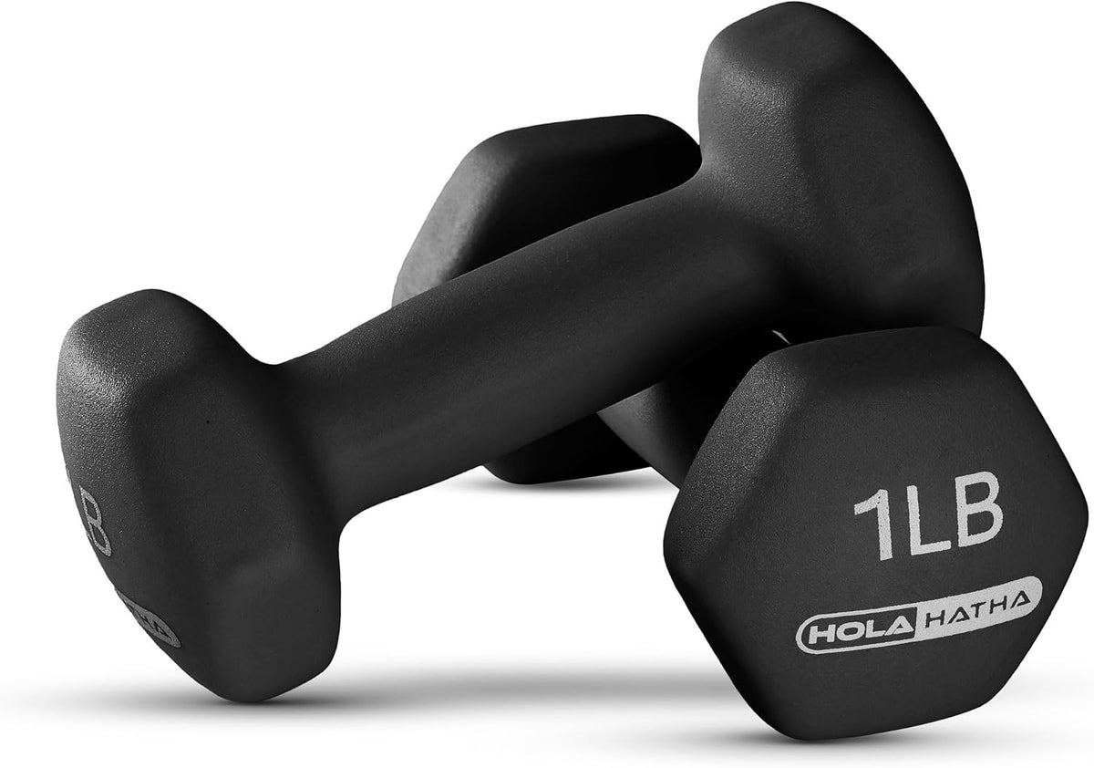 1, 2 and 3 lb Neoprene Dumbbell Strength Training Weight Set with Rack
