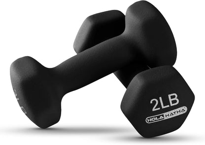 1, 2 and 3 lb Neoprene Dumbbell Strength Training Weight Set with Rack