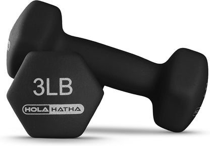 1, 2 and 3 lb Neoprene Dumbbell Strength Training Weight Set with Rack
