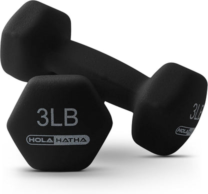 1, 2 and 3 lb Neoprene Dumbbell Strength Training Weight Set with Rack