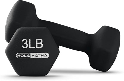 1, 2 and 3 lb Neoprene Dumbbell Strength Training Weight Set with Rack