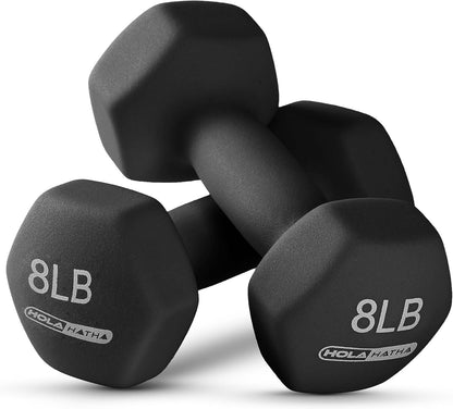 1, 2 and 3 lb Neoprene Dumbbell Strength Training Weight Set with Rack