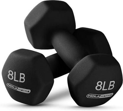 1, 2 and 3 lb Neoprene Dumbbell Strength Training Weight Set with Rack
