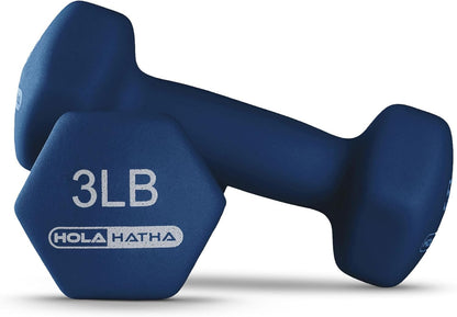 1, 2 and 3 lb Neoprene Dumbbell Strength Training Weight Set with Rack