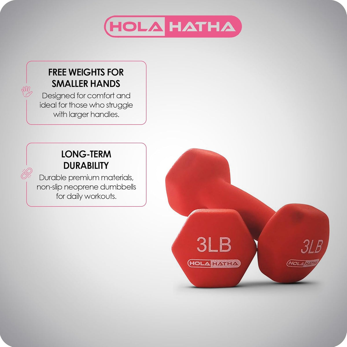1, 2 and 3 lb Neoprene Dumbbell Strength Training Weight Set with Rack