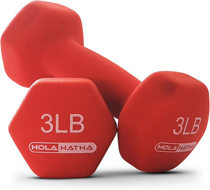 1, 2 and 3 lb Neoprene Dumbbell Strength Training Weight Set with Rack