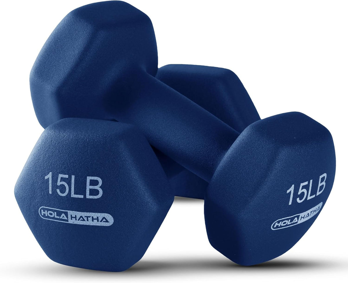 1, 2 and 3 lb Neoprene Dumbbell Strength Training Weight Set with Rack