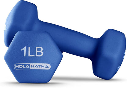 1, 2 and 3 lb Neoprene Dumbbell Strength Training Weight Set with Rack