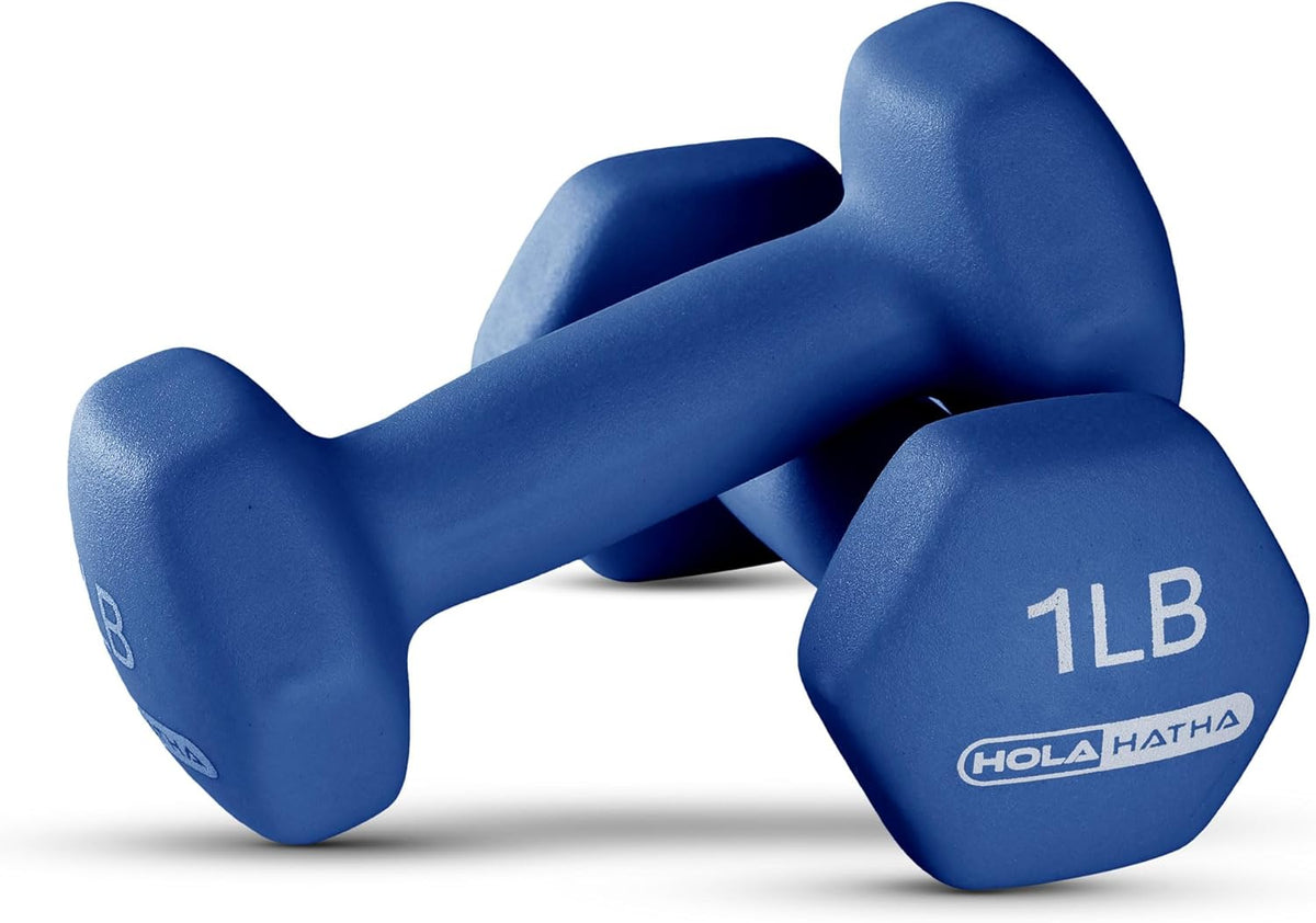 1, 2 and 3 lb Neoprene Dumbbell Strength Training Weight Set with Rack