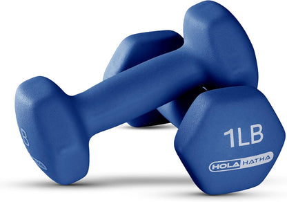 1, 2 and 3 lb Neoprene Dumbbell Strength Training Weight Set with Rack