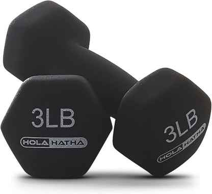 1, 2 and 3 lb Neoprene Dumbbell Strength Training Weight Set with Rack