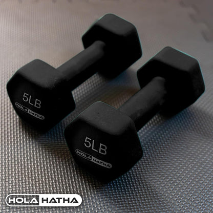 1, 2 and 3 lb Neoprene Dumbbell Strength Training Weight Set with Rack