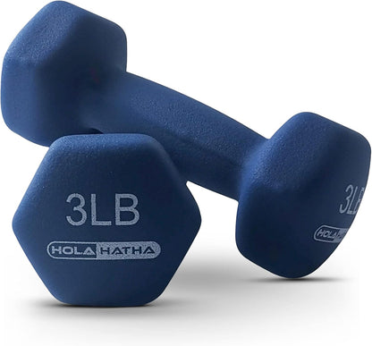 1, 2 and 3 lb Neoprene Dumbbell Strength Training Weight Set with Rack