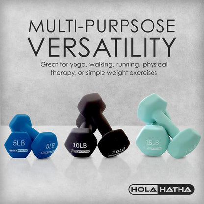 1, 2 and 3 lb Neoprene Dumbbell Strength Training Weight Set with Rack