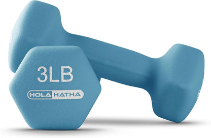 1, 2 and 3 lb Neoprene Dumbbell Strength Training Weight Set with Rack