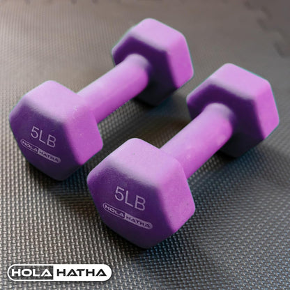 1, 2 and 3 lb Neoprene Dumbbell Strength Training Weight Set with Rack