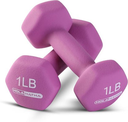 1, 2 and 3 lb Neoprene Dumbbell Strength Training Weight Set with Rack