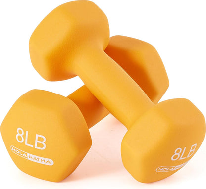 1, 2 and 3 lb Neoprene Dumbbell Strength Training Weight Set with Rack