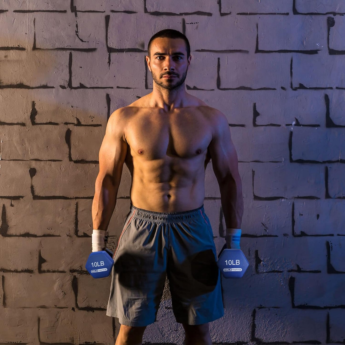 1, 2 and 3 lb Neoprene Dumbbell Strength Training Weight Set with Rack